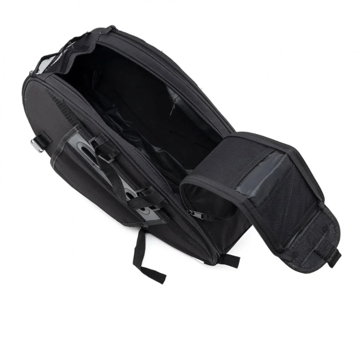 Σετ 2 Universal Επεκτεινόμενα Σαμάρια - Πλαϊνές Βαλίτσες Ανακλαστικές Μηχανής / Μοτοσυκλέτας 36 - 58L με Αδιάβροχο Κάλυμμα Oxford Fiber 600D Μαύρο