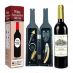 Σετ 5 Αξεσουάρ Κρασιού σε Θήκη με Σχήμα Μπουκάλι Κρασιού