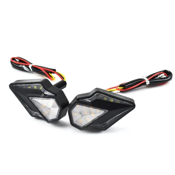 Τριγωνικά Φλας Μηχανής LED Πορτοκαλί & Μπλέ Universal Smoke - Σετ 2τμχ