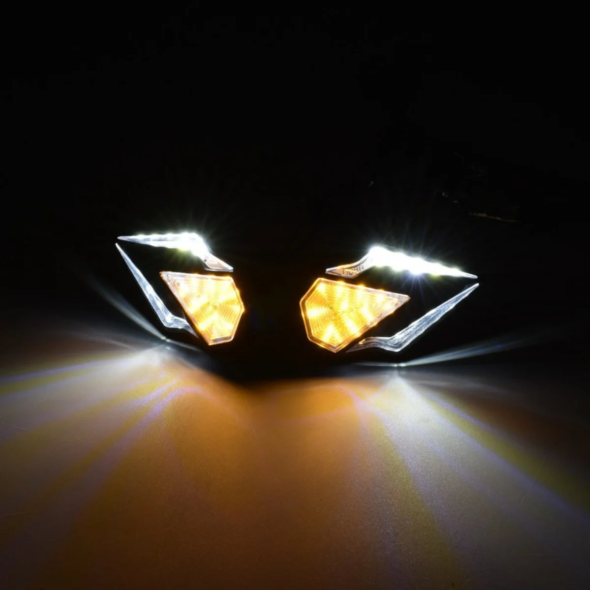 Τριγωνικά Φλας Μηχανής LED Πορτοκαλί & Μπλέ Universal Smoke - Σετ 2τμχ