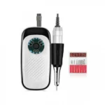 Επαγγελματικός Φορητός Ηλεκτρικός Τροχός Νυχιών 25W με Ρυθμιζόμενες Στροφές έως 35.000rpm - 6 Φρεζάκια για Μανικιούρ - Πεντικιούρ 14.5x3.7x7.5cm Λευκό