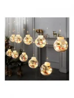 LED Χριστουγεννιάτικα Φωτάκια Ασύμμετρη Κουρτίνα 3μ σε Σχήμα Χιονονιφάδας με Λευκό Θερμό Κίτρινο Φώς LED Christmas Lights Star