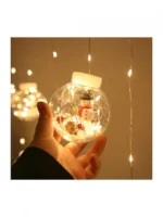 LED Χριστουγεννιάτικα Φωτάκια Ασύμμετρη Κουρτίνα 3μ σε Σχήμα Χιονονιφάδας με Λευκό Θερμό Κίτρινο Φώς LED Christmas Lights Star