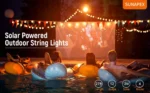 15x Ηλιακές Αδιάβροχες Διακοσμητικές Λάμπες Γιρλάντα Ντίζα LED Θερμού Φωτισμού 15m, Φωτοβολταϊκό Πάνελ με Φωτοκύτταρο – Solar Garland Outdoor Lights