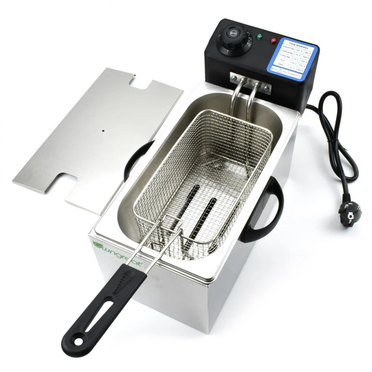 Ανοξείδωτη Φριτέζα Λαδιού 3L 2000W Ταχείας Θέρμανσης SOKANY WJ-800