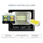 Αδιάβροχος Ηλιακός 400 SMD LED Προβολέας 200W με Φωτοβολταϊκό Πάνελ - Τηλεχειριστήριο & Χρονοδιακόπτη