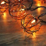 Γιρλάντα Εξωτερικού Χώρου με 10 Κρεμαστές Λάμπες Θερμού Λευκού και Μήκος 3,65 Μέτρα AT48012