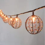 Γιρλάντα Εξωτερικού Χώρου με 10 Κρεμαστές Λάμπες Θερμού Λευκού και Μήκος 3,65 Μέτρα AT48012