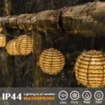 Ηλιακή Γιρλάντα Εξωτερικού Χώρου με 10 Κρεμαστές Λάμπες Θερμού Λευκού και Μήκος 3,65 Μέτρα AT48013