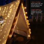 Ηλιακή Γιρλάντα Εξωτερικού Χώρου με 10 Κρεμαστές Λάμπες Θερμού Λευκού και Μήκος 3,65 Μέτρα AT48013