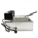 Ανοξείδωτη Επαγγελματική Διπλή Φριτέζα 5000W 12L με Καλάθια Τηγανίσματος με Λαβή & Ρυθμιζόμενο Θερμοστάτη