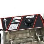 Ανοξείδωτη Επαγγελματική Διπλή Φριτέζα 5000W 12L με Καλάθια Τηγανίσματος με Λαβή & Ρυθμιζόμενο Θερμοστάτη