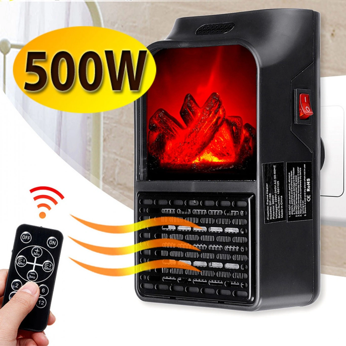 Μίνι Τζάκι Αερόθερμο με Εφέ Φλόγας 1000Watt - Σόμπα Πρίζας με Θερμοστάτη, Χρονοδιακόπτη, LED Οθόνη & Τηλεχειριστήριο - Flame Heater ΟΕΜ Μίνι Τζάκι Αερόθερμο με Εφέ Φλόγας 1000Watt - Σόμπα Πρίζας με Θερμοστάτη, Χρονοδιακόπτη, LED Οθόνη & Τηλεχειριστήριο - Flame Heater ΟΕΜ