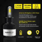 2x Nighteye Λαμπτήρες LED Φώτα Πορείας 12/24V H3 2x36W 6500k IP68 Α315 S2 9000Lm