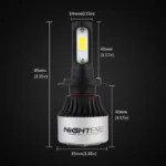 2x Nighteye Λαμπτήρες LED Φώτα Πορείας 12/24V H7 2x36W 6500k IP68 Α315 S2 9000Lm