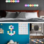 Hex On Εξαγωνικά Επιτοίχια Αυτοκόλλητα Φωτιστικά - Διακοσμητικά RGB LED Αφής με Τηλεχειριστήριο & Ρύθμιση Έντασης Φωτεινότητας 6τμχ.