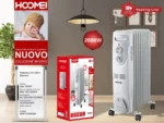 Hoomei Επιδαπέδιο Τροχήλατο Καλοριφέρ Λαδιού 2000W με 9 Φέτες - 3 Ρυθμίσεις Θερμοκρασίας & Προστασίες Υπερθέρμανσης & Πτώσης