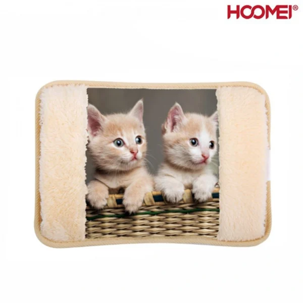 Hoomei Ηλεκτρική Θερμοφόρα - Μαξιλάρι 500W με Θήκη για τα Χέρια Γενικής Χρήσης 25x17x6cm - Γατάκια μπεζ