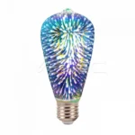 LED Λάμπα 3W E27 με Εφφέ Πυροτεχνήματα ST64 - Filament 3d