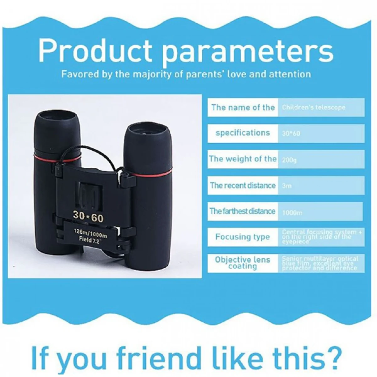 Πτυσσόμενα Κυάλια για Υπαίθρια Παρατήρηση Πουλιών, Ταξίδια, Κυνήγι,Κάμπινγκ 30*60 Day & Night Vision