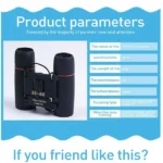 Πτυσσόμενα Κυάλια για Υπαίθρια Παρατήρηση Πουλιών, Ταξίδια, Κυνήγι,Κάμπινγκ 30*60 Day & Night Vision