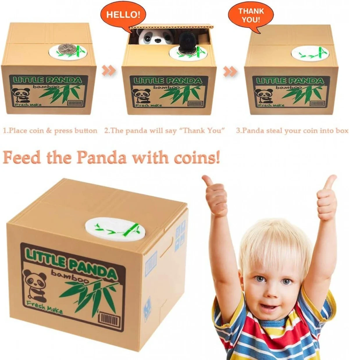 Έξυπνος Κουμπαράς Πονηρό Πάντα - Mischief Money Box