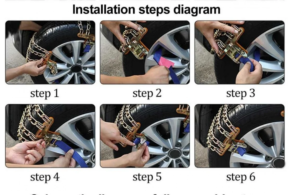 Αλυσίδες Χιονιού Σκάλα με Ιμάντες 8 τεμάχια