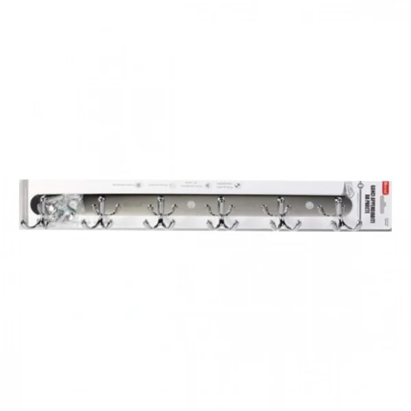 Ανοξείδωτη Κρεμάστρα με 6 Διπλά Γαντζάκια 56x6x2 εκ