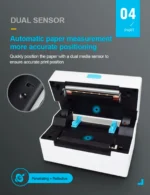 Ασύρματος Θερμικός Εκτυπωτής 104mm 203DPI με USB/LAN/Bluetooth Andowl Λευκό