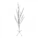 Διακοσμητικό Χριστουγεννιάτικο Φωτιζόμενο Δέντρο 120cm με Λάμπες σε Σχήμα Κουκουνάρι & Θερμό LED Φωτισμό