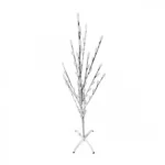 Διακοσμητικό Χριστουγεννιάτικο Φωτιζόμενο Δέντρο 120cm με με Λάμπες σε Σχήμα Κουκουνάρι & Ψυχρό LED Φωτισμό