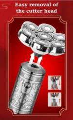 Επαναφορτιζόμενη Ξυριστική Μηχανή Προσώπου και Κεφαλιού 7D KM-1523