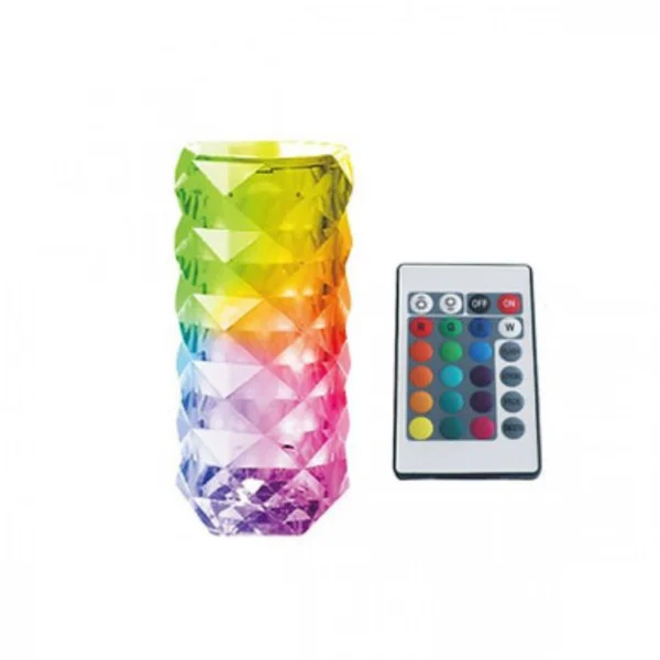 Επαναφορτιζόμενο Τηλεχειριζόμενο Επιτραπέζιο Φωτιστικό με Ντίμερ και RGB Φωτισμό 22x8.5cm