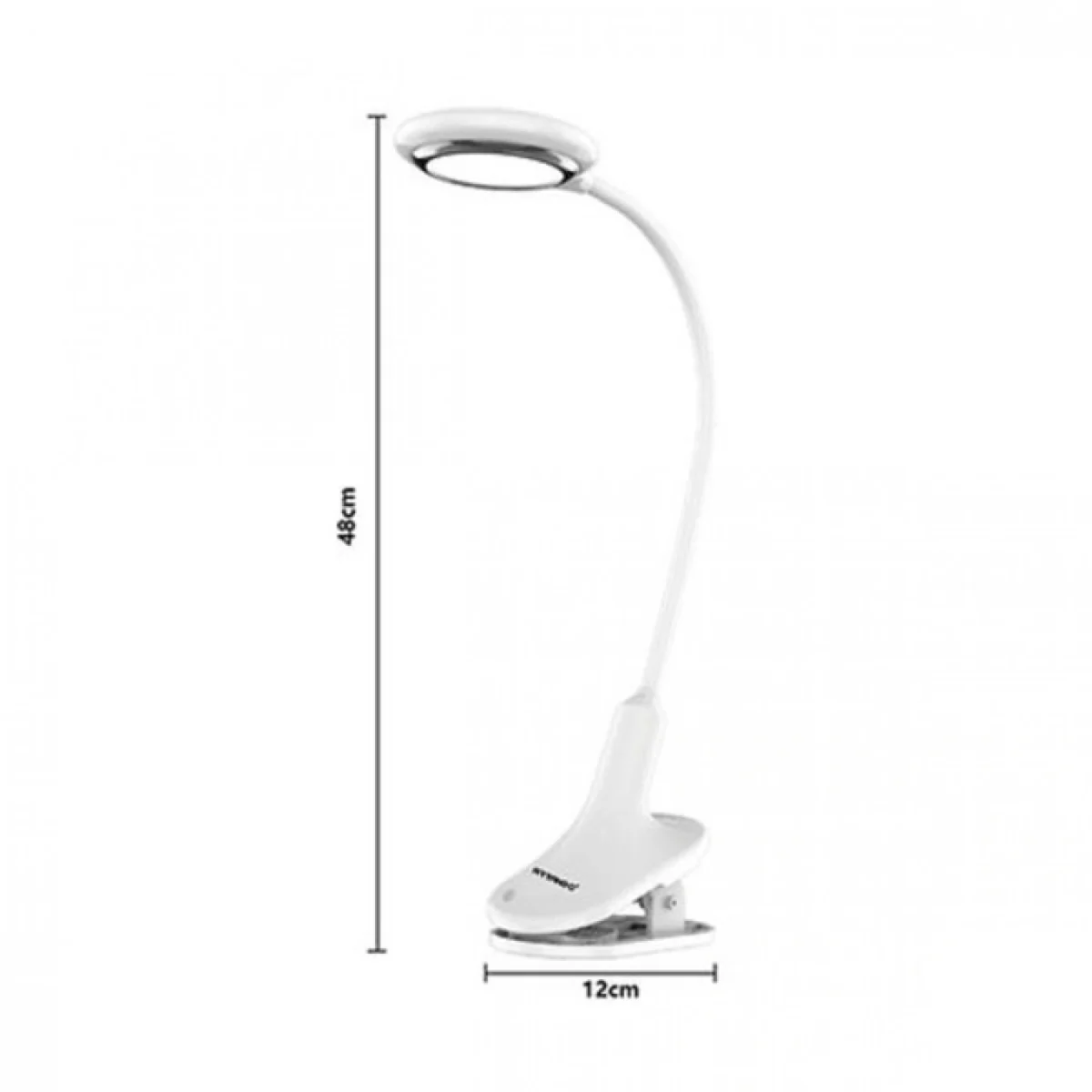 Επαναφορτιζόμενο Φωτιστικό Γραφείου Led Λευκό με Κλιπ/Μανταλάκι Στήριξης 3W AT79499