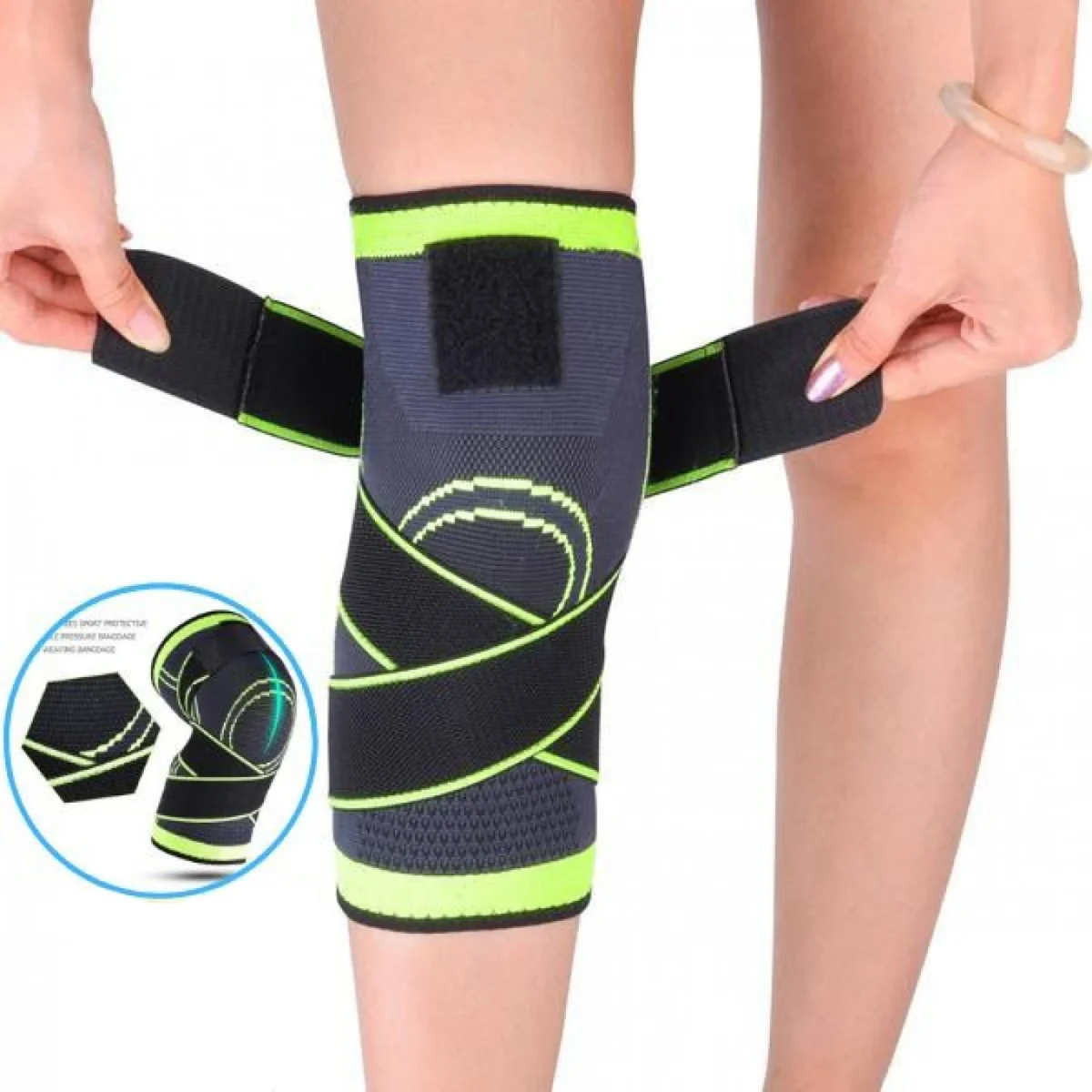 Επιγονατίδα - Προστατευτικό Γόνατου με Τεχνολογία 3D - Μαύρο/Πράσινο