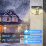 Ηλιακό Φωτιστικό Τοίχου με Αισθητήρα Κίνησης & Φωτοκύτταρο 1W 102 LED LF-1728A