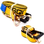 Ιμάντας Πρόσδεσης 10m 50mm με Καστάνια Αντοχής 3 Τόνων DINGQI - Κίτρινος