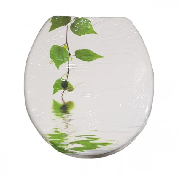 Καπάκι Λεκάνης Τουαλέτας με Σχέδιο Φύλλα 42.5x35 εκ από Πολυπροπυλένιο