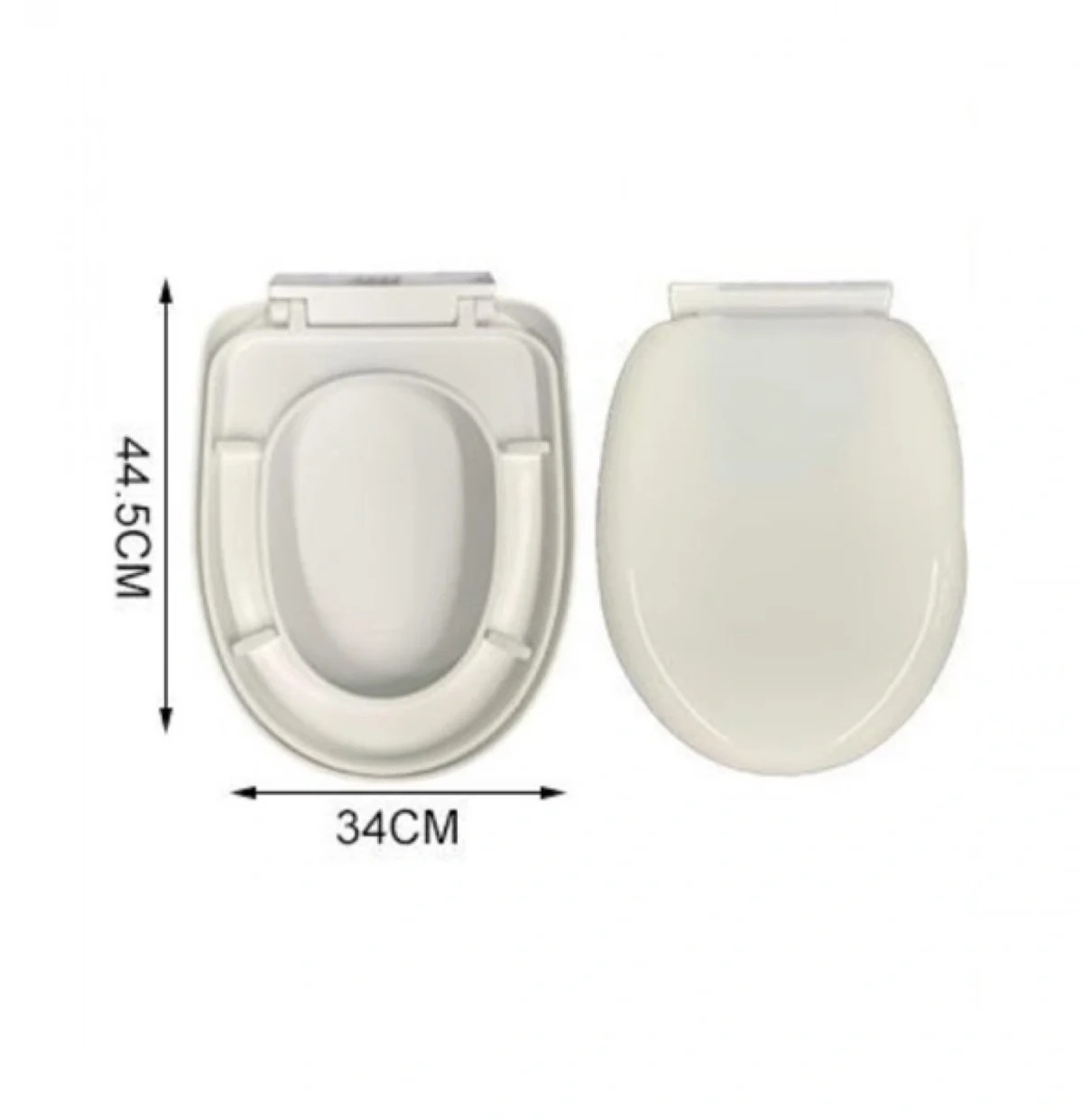 Καπάκι Λεκάνης Τουαλέτας Mπέζ 44.5x34 εκ από Πολυπροπυλένιο