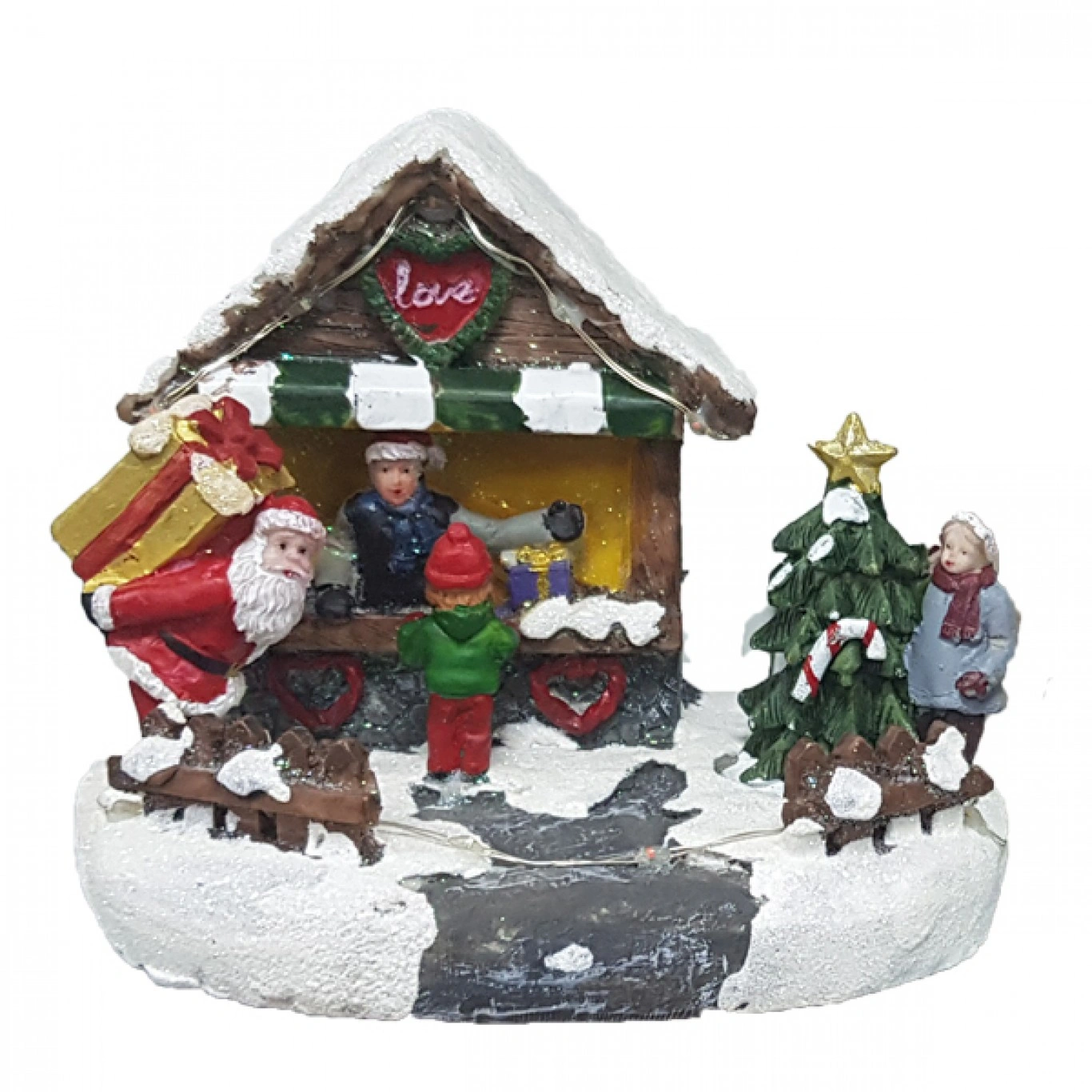 Κεραμικό Χριστουγεννιάτικο Διακοσμητικό με Φώς και Μουσική - Το Κατάστημα Δώρων του Αγιου Βασίλη - 15.5x14x14εκ Κεραμικό Χριστουγεννιάτικο Διακοσμητικό με Φώς και Μουσική - Το Κατάστημα Δώρων του Αγιου Βασίλη - 15.5x14x14εκ