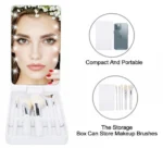 Μίνι Σετ με Φωτιζόμενο Led Καθρέπτη και 5 Πινέλα Μακιγιάζ