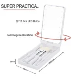 Μίνι Σετ με Φωτιζόμενο Led Καθρέπτη και 5 Πινέλα Μακιγιάζ