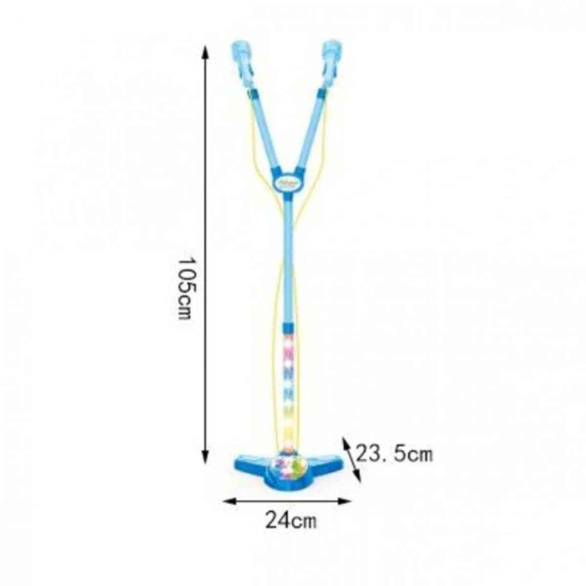 Μουσικό Παιχνίδι Καραόκε Μπλέ με Βάση και Πολύχρωμο Φωτισμό