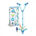 Μουσικό Παιχνίδι Καραόκε Μπλέ με Βάση και Πολύχρωμο Φωτισμό