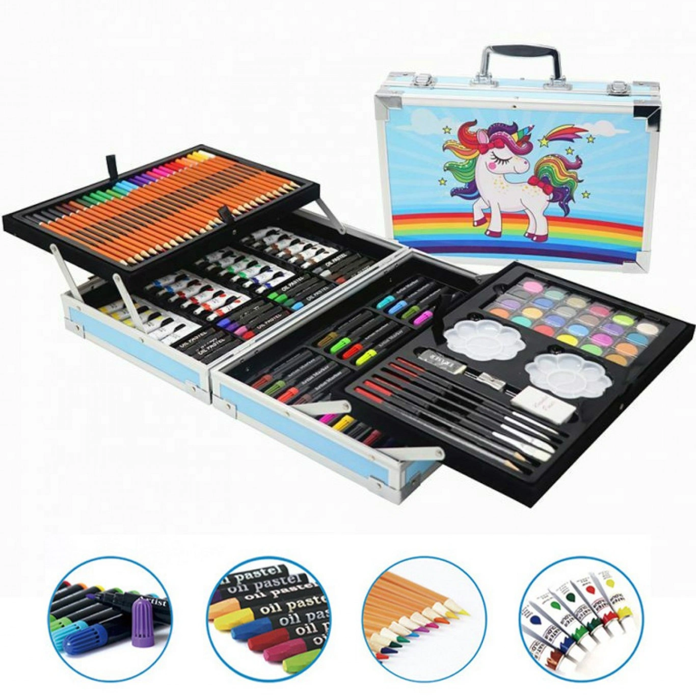 Σετ Ζωγραφικής Unicorn Ροζ 145 Τεμαχίων με Βαλιτσάκι Μεταφοράς 34.5x23.5x9εκ Σετ Ζωγραφικής Unicorn Ροζ 145 Τεμαχίων με Βαλιτσάκι Μεταφοράς 34.5x23.5x9εκ