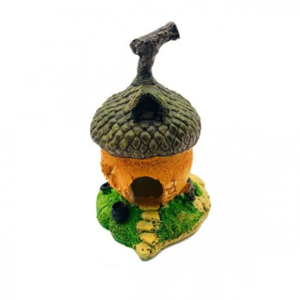 Ρεαλιστικό Διακοσμητικό Βελανίδι-Σπίτι για Ενυδρεία 9,5x19,5x14 cm