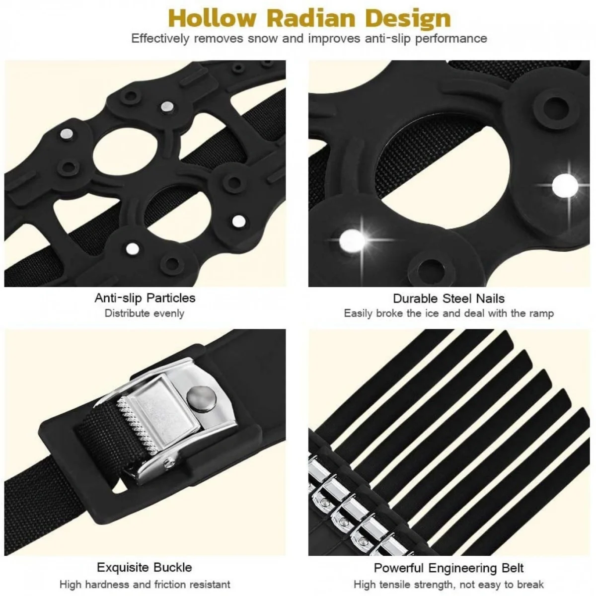 Σετ 8 Universal Αντιολισθητικές Αλυσίδες Χιονιού - Δρόμου - Λάσπης για κάθε Αυτοκίνητο Πλαστικές - Good Road