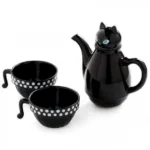 Σετ Κεραμική Τσαγιέρα σε Σχήμα Γάτας με Δύο Φλιτζάνια & Διακοσμητικό - Cat Tea For Two