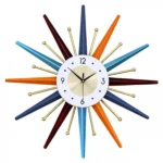 Υψηλής Ποιότητας Pολόι Tοίχου σε Σχήμα Αστεριού 70x70 cm από Μέταλο