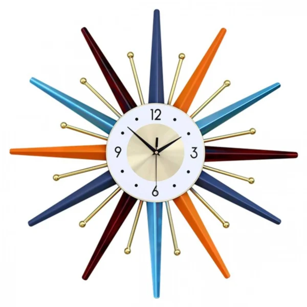 Υψηλής Ποιότητας Pολόι Tοίχου σε Σχήμα Αστεριού 70x70 cm από Μέταλο